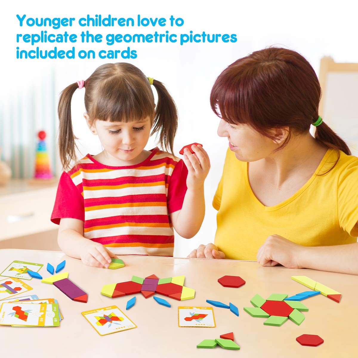 Foto 4 pulgar | Puzzle Coogam de Madera 160 Unidades con Tarjetas de Diseño para Niños - Venta Internacional