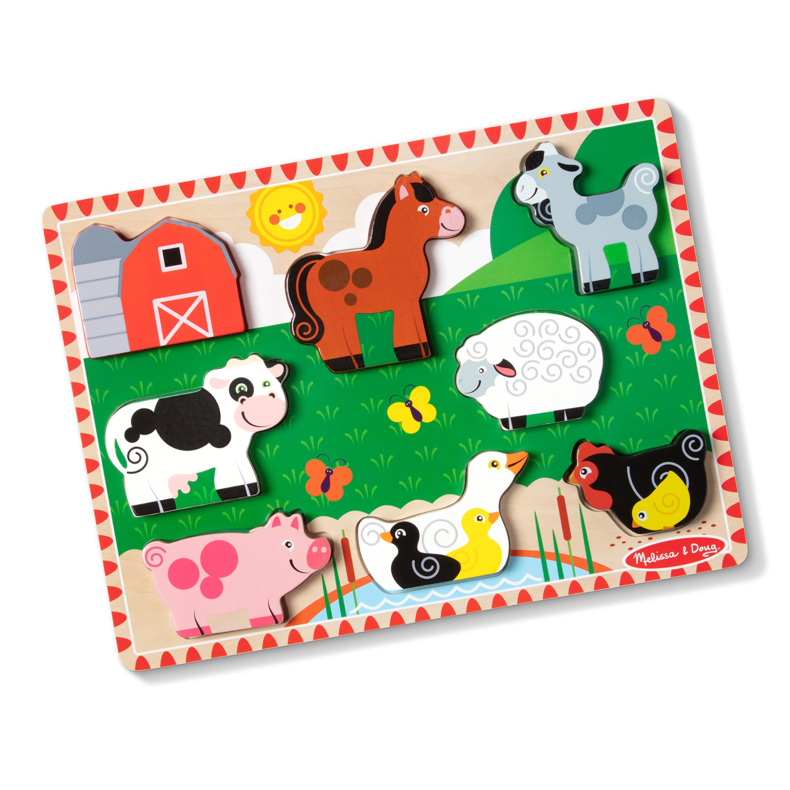 Puzle Melissa & Doug Farm de Madera 8 Piezas- Venta Internacional