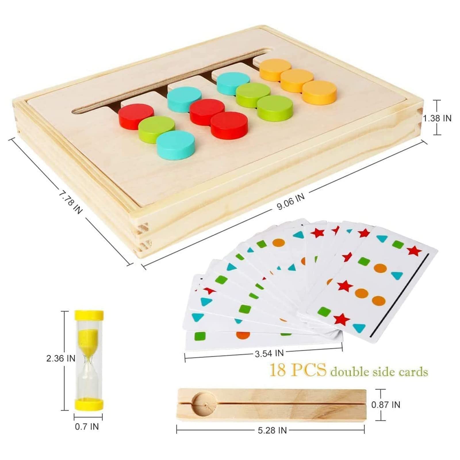 Foto 7 pulgar | Rompecabezas Deslizantes Montessori Learning Toys Que Combinan Colores Y Formas - Venta Internacional