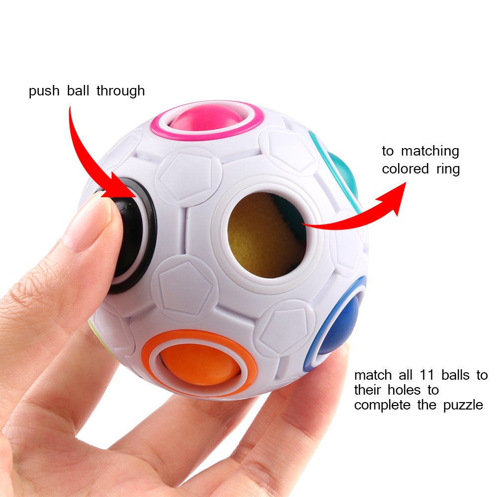 Foto 3 pulgar | Juego de Combinación de Colores Puzzle Ball Coogam Rainbow para Niños Y Adultos - Venta Internacional