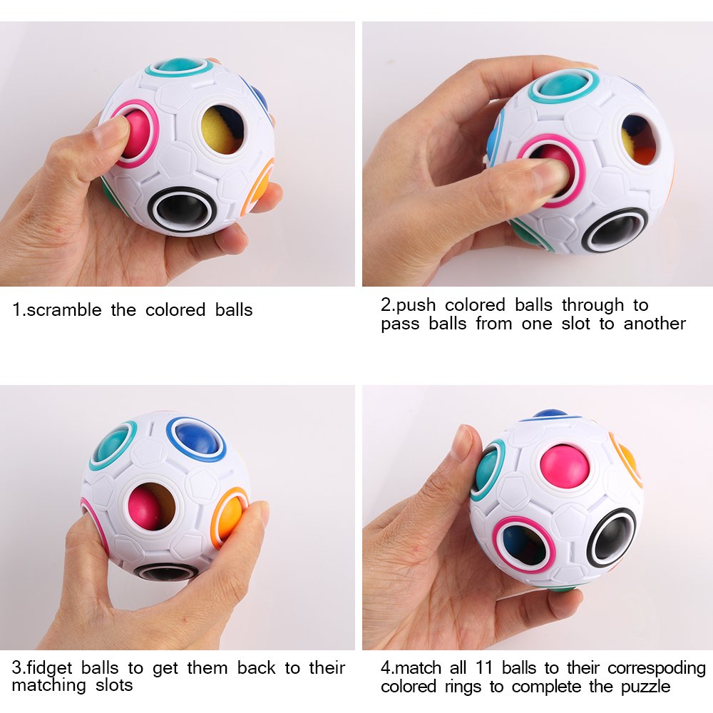 Foto 4 pulgar | Juego de Combinación de Colores Puzzle Ball Coogam Rainbow para Niños Y Adultos - Venta Internacional