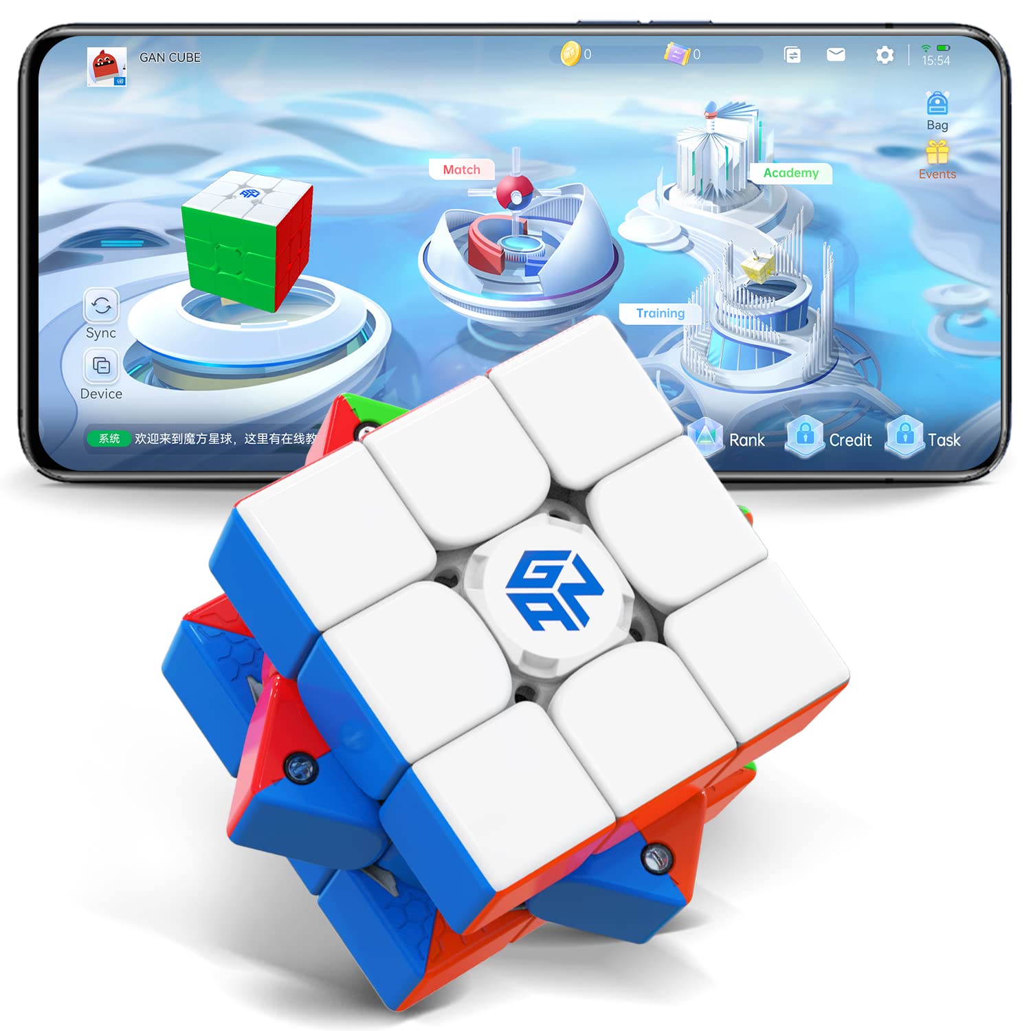 Speed Cube Gan 356 I 3 Magnético Sin Adhesivo Con Cubestation A - Venta Internacional $1,772