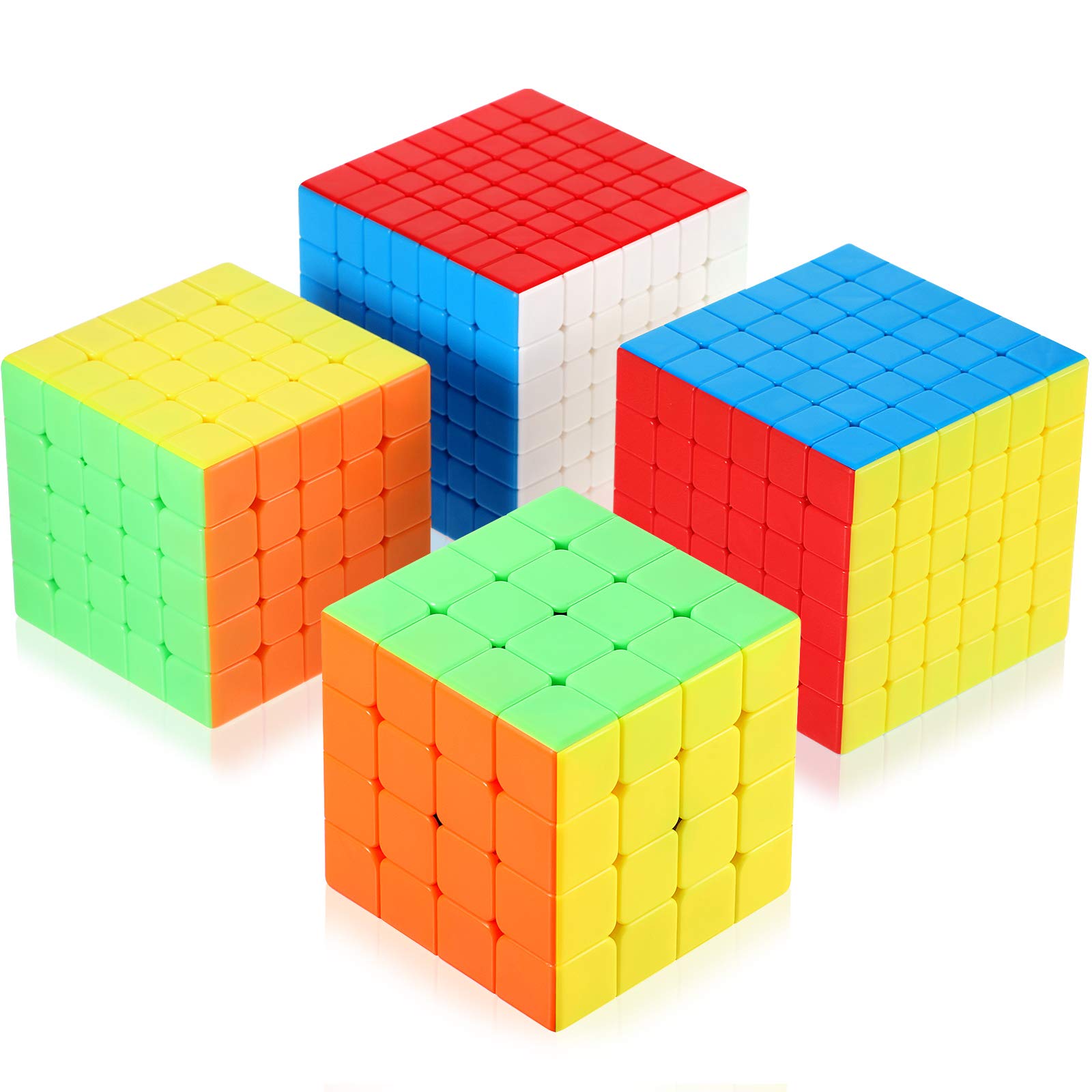 Foto 2 pulgar | Juego Speed Cube Gejoy 4x4, 5 X 5, 6 X 6, 7 X 7 X 7 Pulgadas, Sin Pegatinas, 4 Piezas - Venta Internacional.