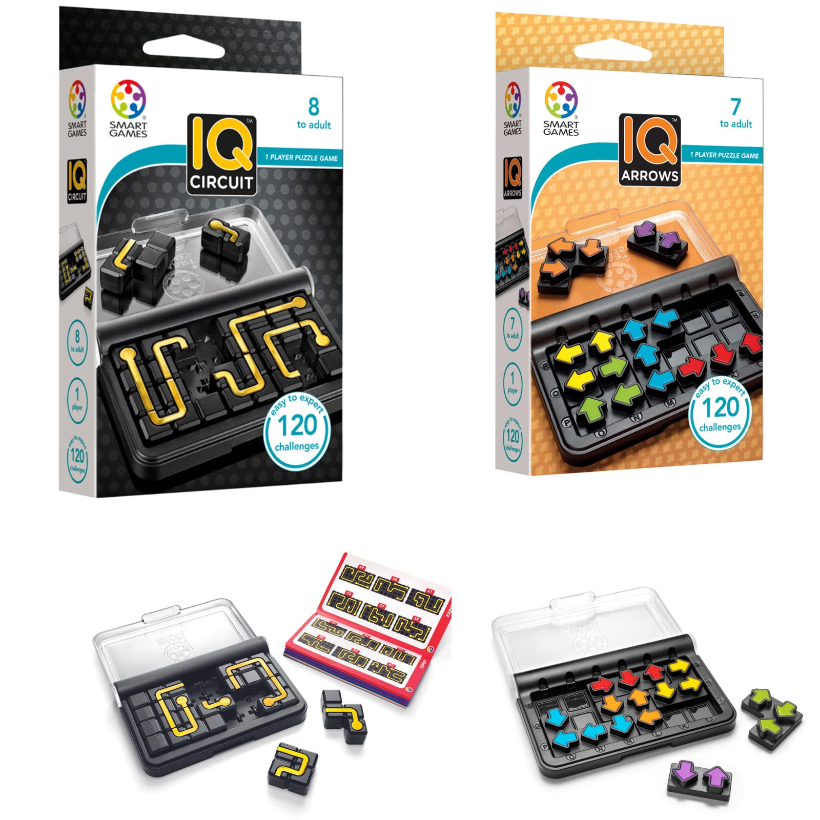 Foto 2 pulgar | Juegos Smartgames Iq Circuit E Iq Arrows 240 Challenges - Venta Internacional