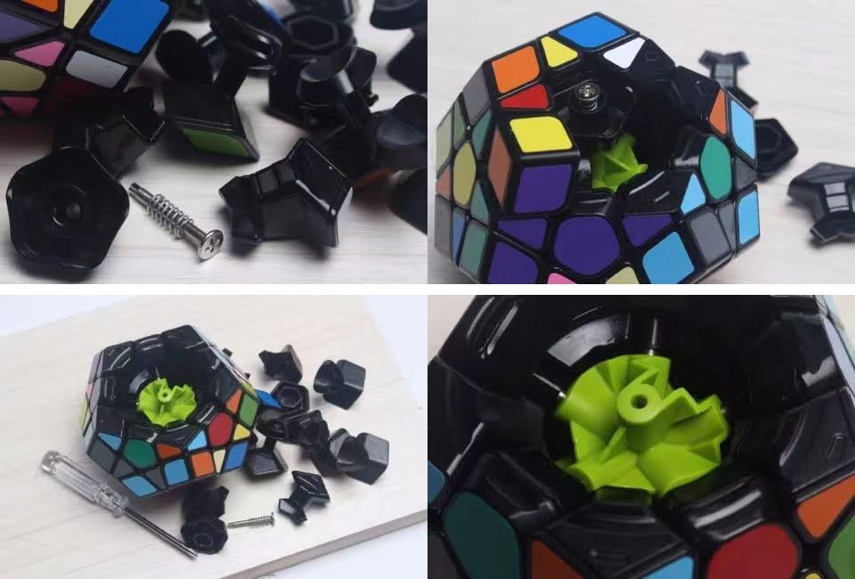 Foto 7 pulgar | Megaminx Speed Cube Qiheng, Dodecaedro 3x3x3 Negro - Venta Internacional