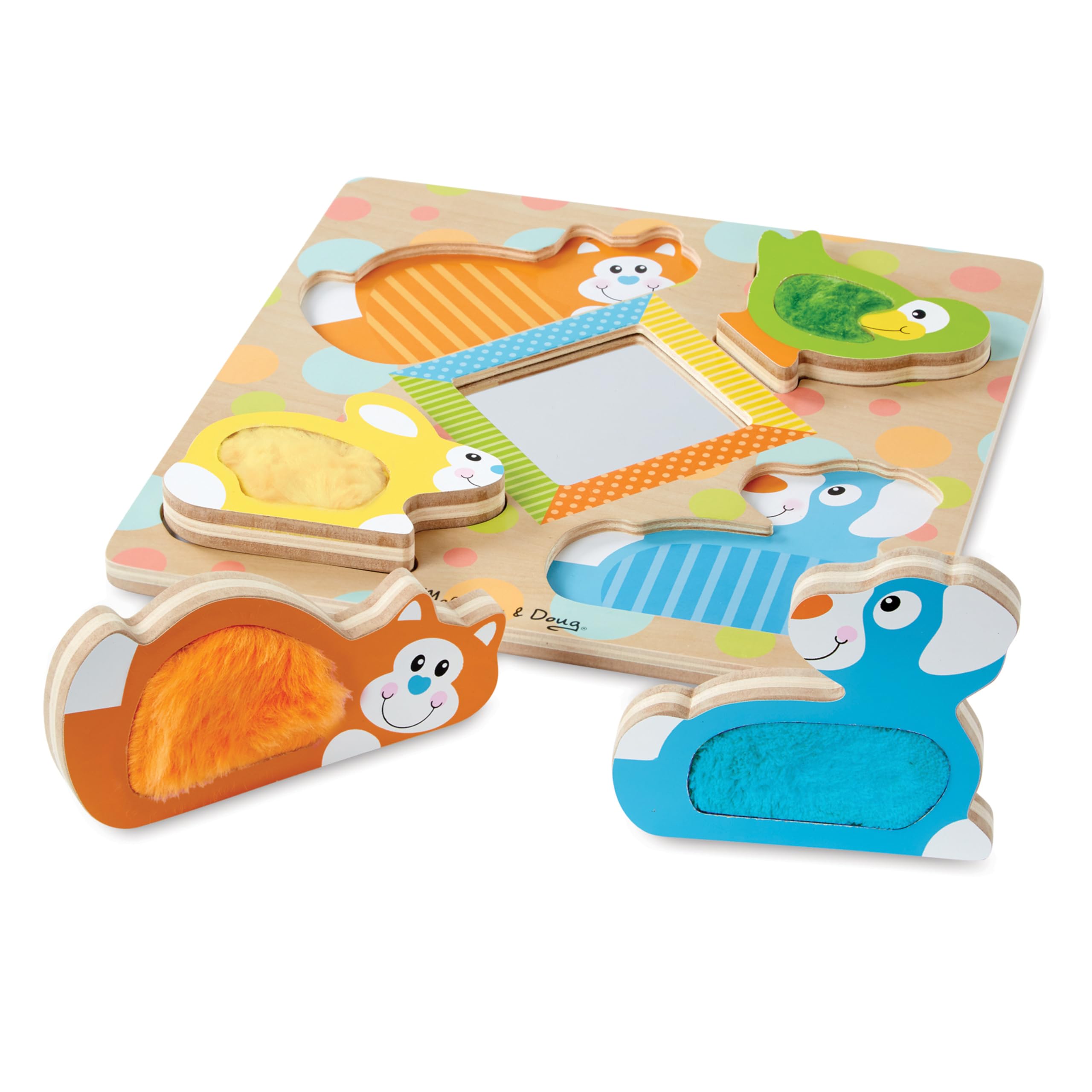 Foto 4 | Rompecabezas de Madera con Espejo y Animales Texturizados Melissa & Doug - Venta Internacional