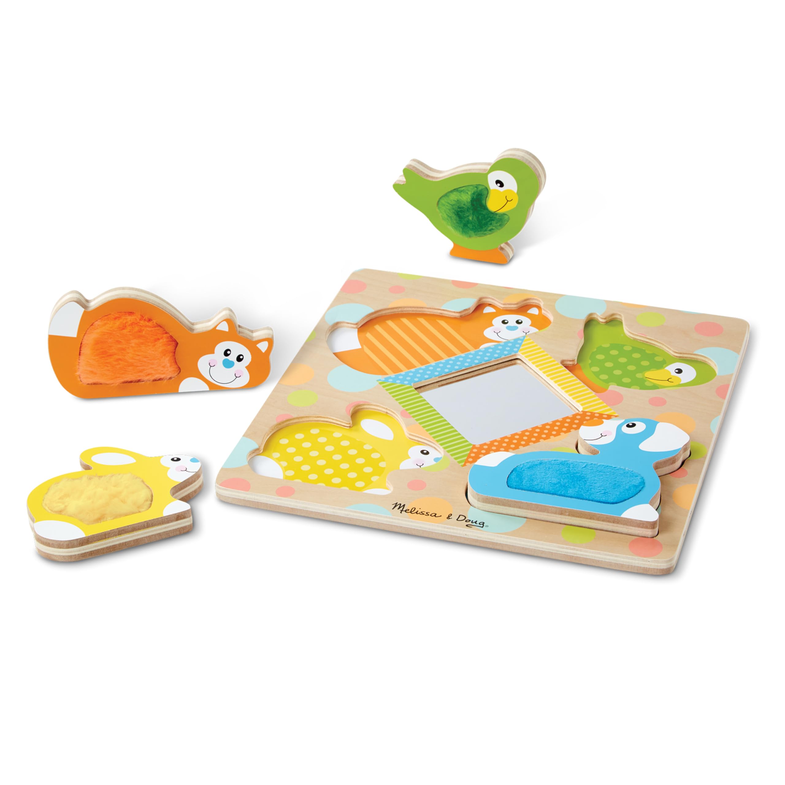 Foto 5 | Rompecabezas de Madera con Espejo y Animales Texturizados Melissa & Doug - Venta Internacional