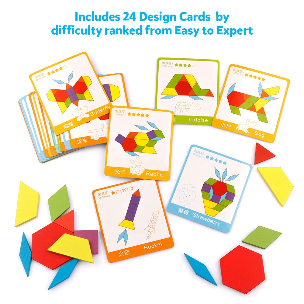 Foto 3 pulgar | Juego de Bloques de Madera Coogam con 24 Tarjetas de Diseño - Venta Internacional
