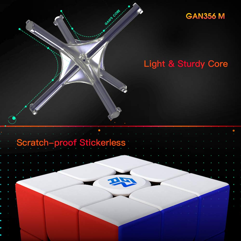 Foto 5 | Speed Cube Gan sin Pegatinas 3 X 3 X 3 Magnetic Lite - Venta Internacional