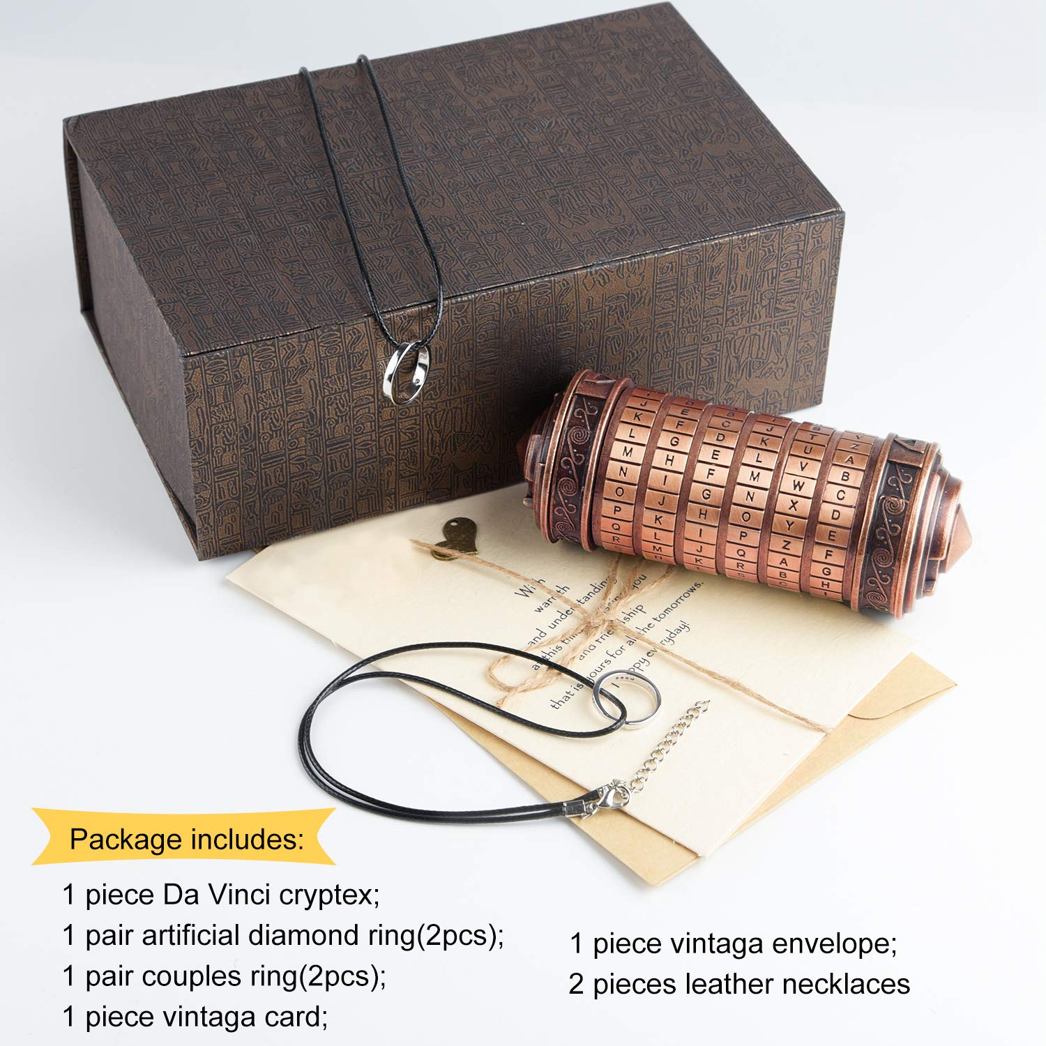 Foto 5 pulgar | Regalo Tuparka Da Vinci Code Mini Cryptex con Anillos y Juego de Tarjetas - Venta Internacional
