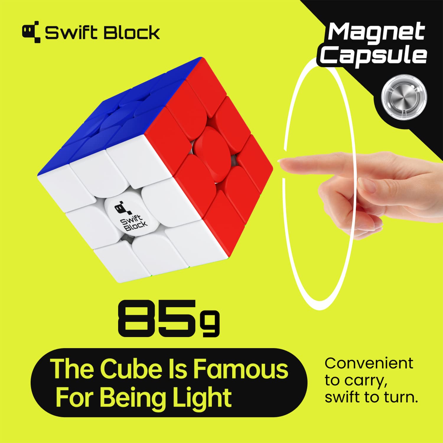 Foto 8 pulgar | Speed Cube Swift Block 355s Gan Magnético 3 X 3 Pulgadas Sin Adhesivo - Venta Internacional