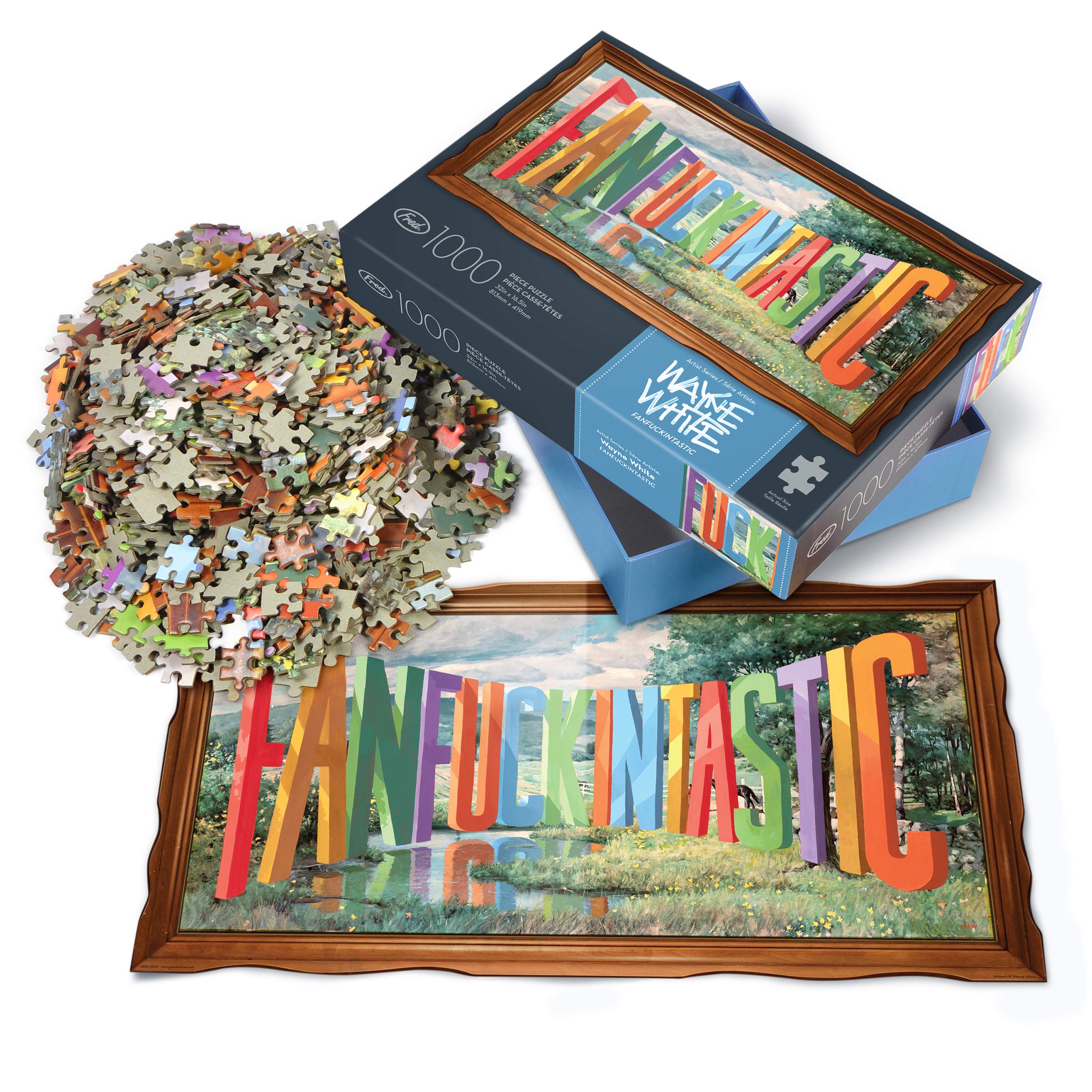 Foto 3 pulgar | Puzzle Original Genuine Fred Fanfuckintastic de Wayne White 1000 Piezas - Venta Internacional