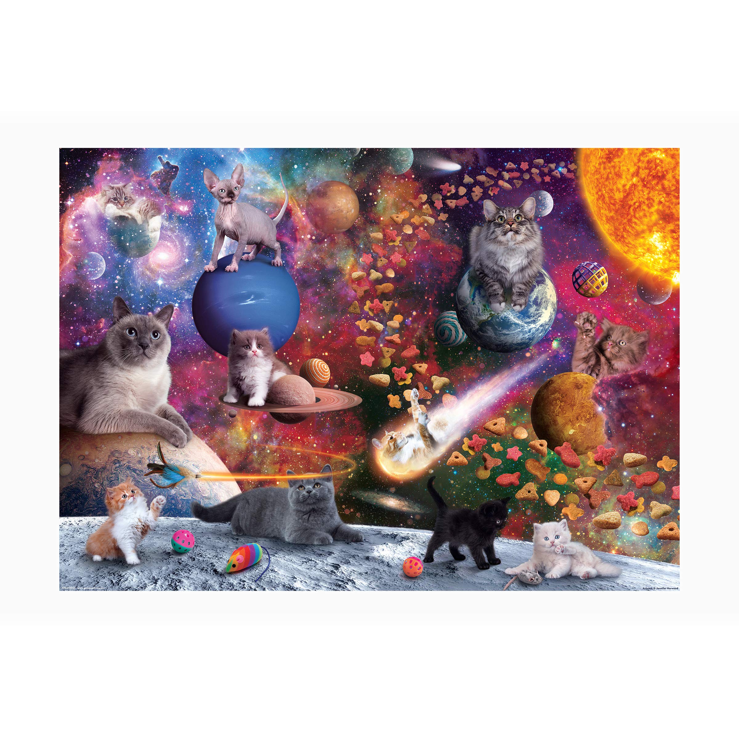 Foto 3 pulgar | Puzzle Genuine Fred Galaxy Cats de Jennifer Norwood 1000 Unidades - Venta Internacional