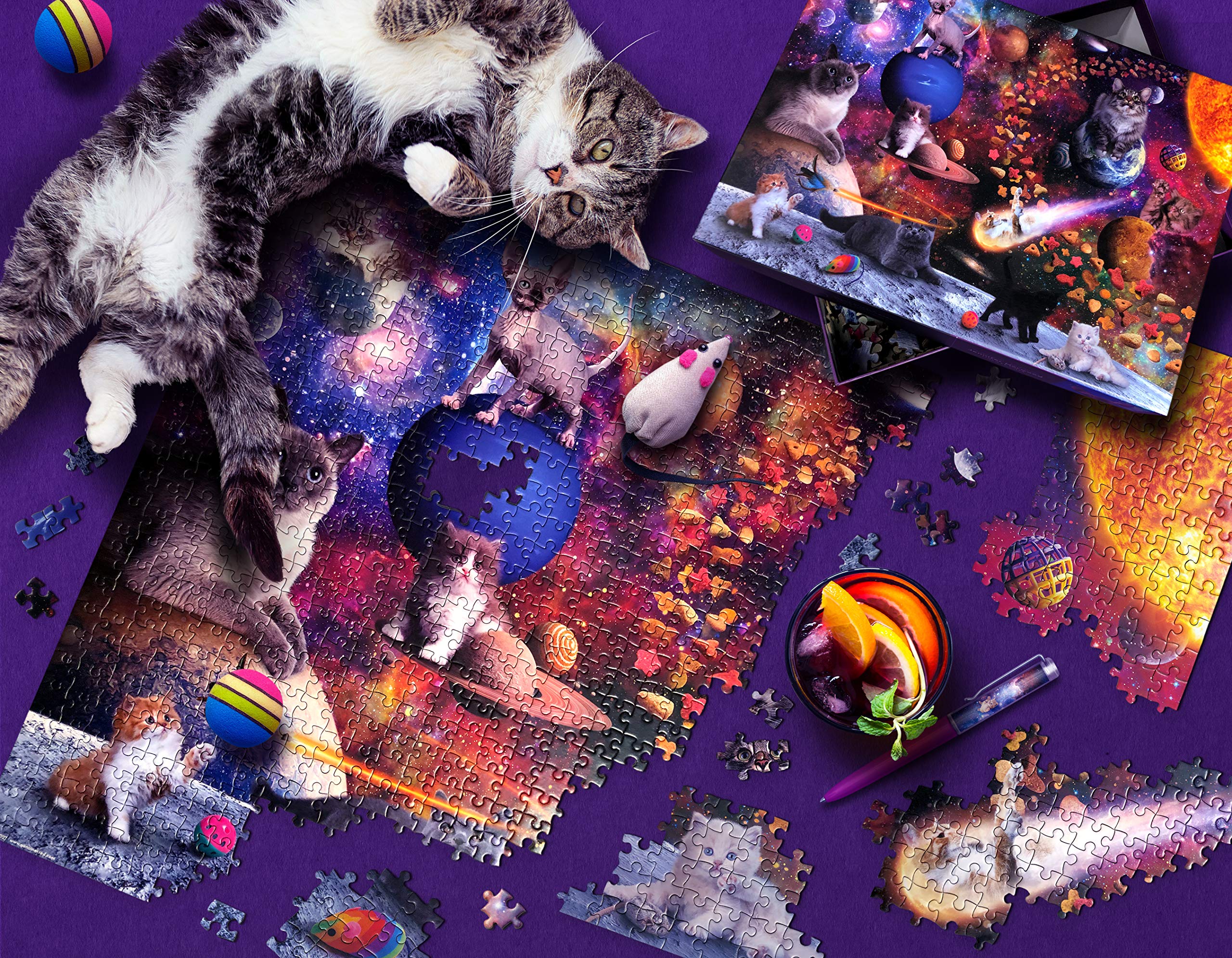 Foto 6 pulgar | Puzzle Genuine Fred Galaxy Cats de Jennifer Norwood 1000 Unidades - Venta Internacional