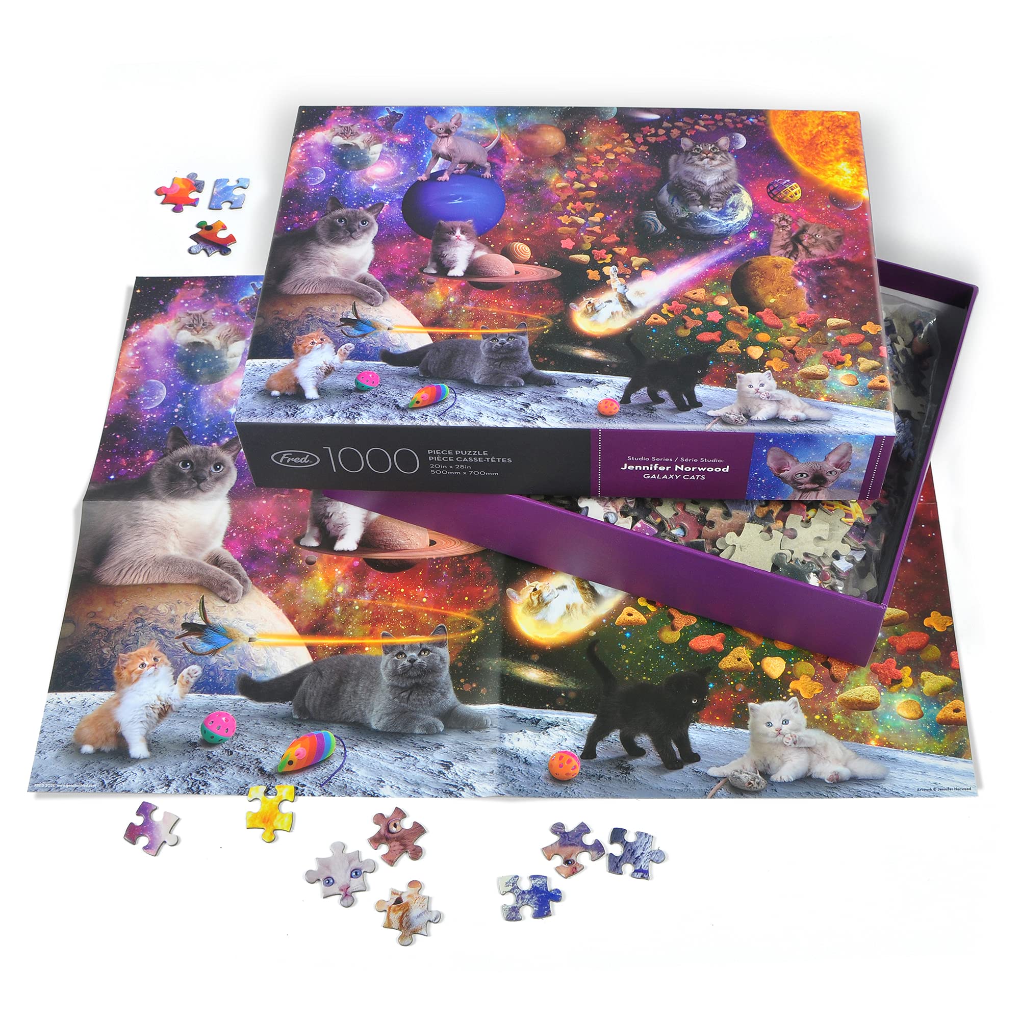 Foto 7 pulgar | Puzzle Genuine Fred Galaxy Cats de Jennifer Norwood 1000 Unidades - Venta Internacional