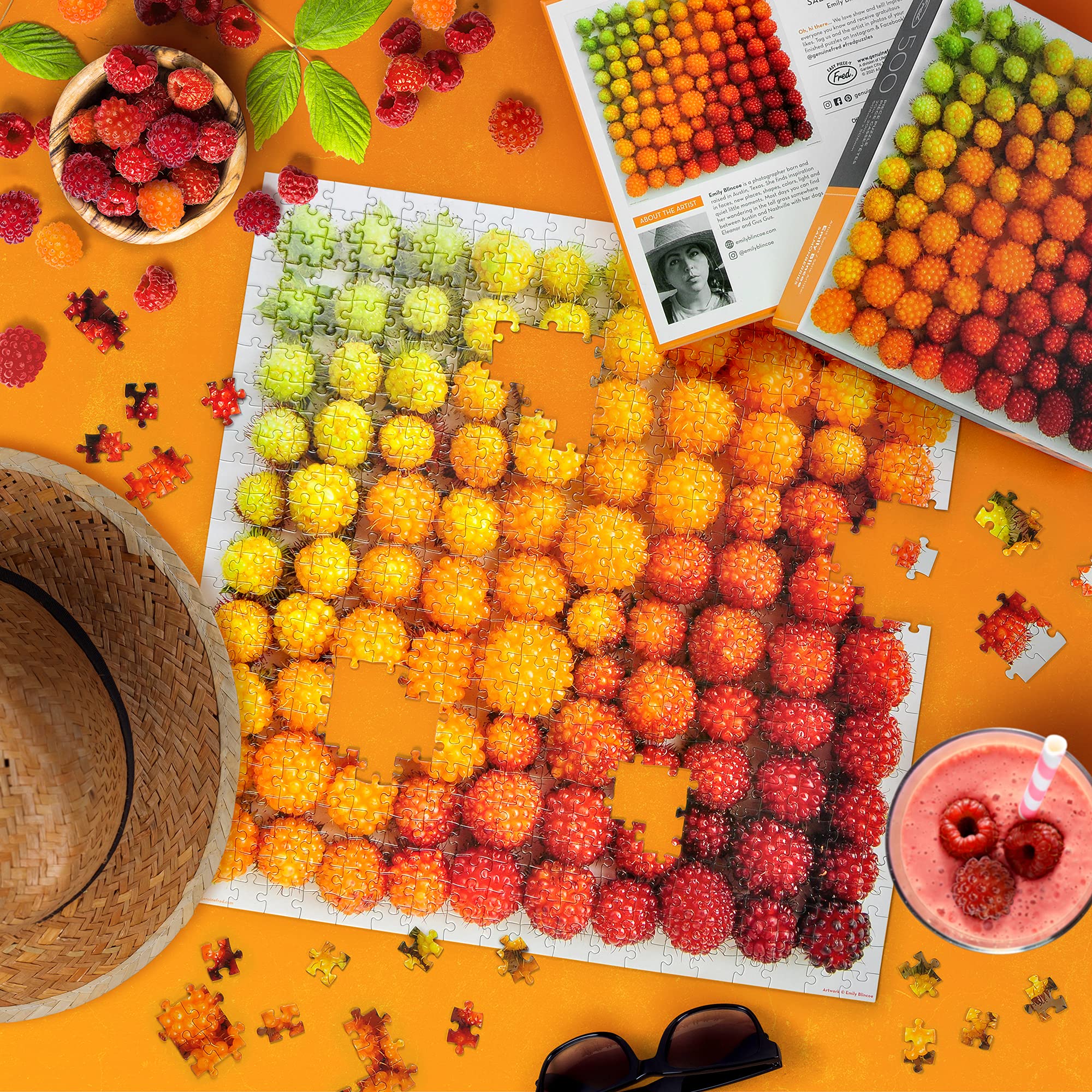 Foto 2 | Rompecabezas Fred Salmonberries Genuinos de Emily Blincoe 500 piezas 51 cm - Venta Internacional