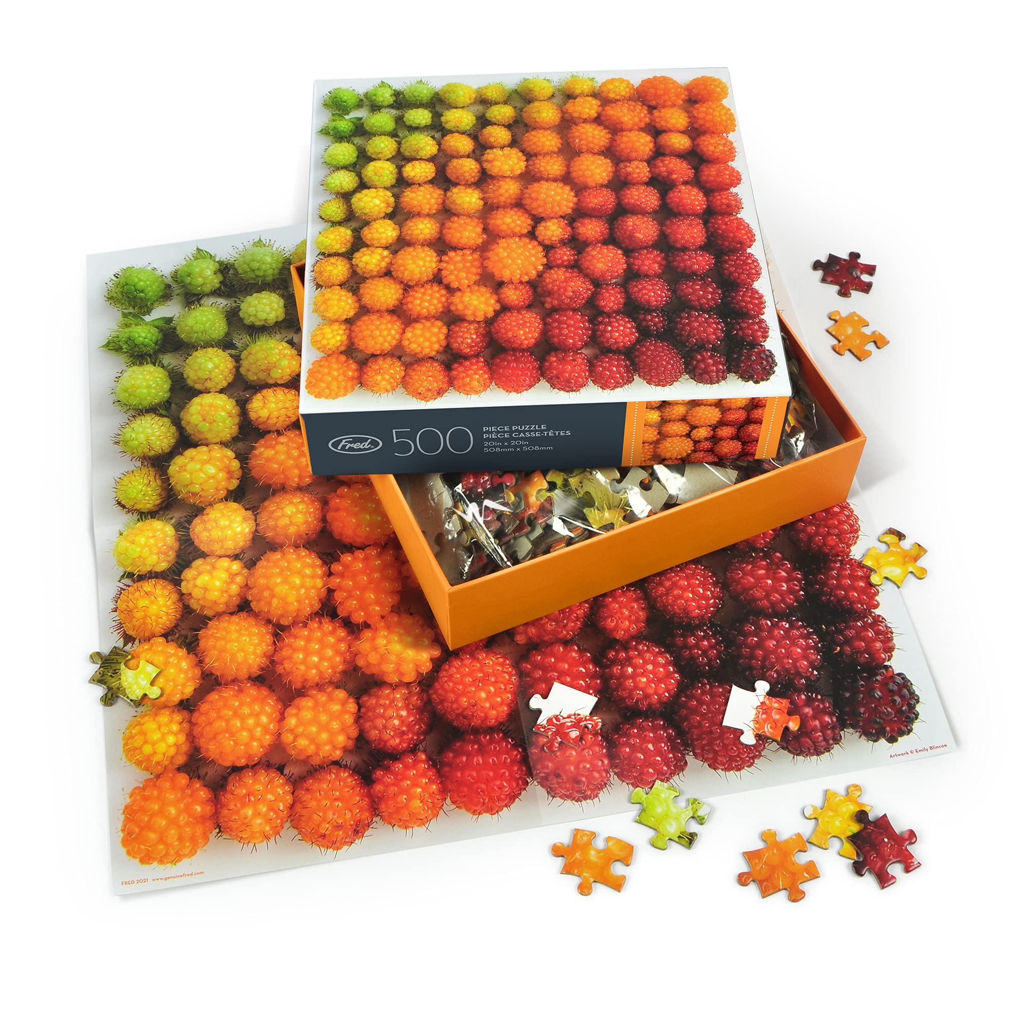 Foto 4 pulgar | Rompecabezas Fred Salmonberries Genuinos de Emily Blincoe 500 piezas 51 cm - Venta Internacional