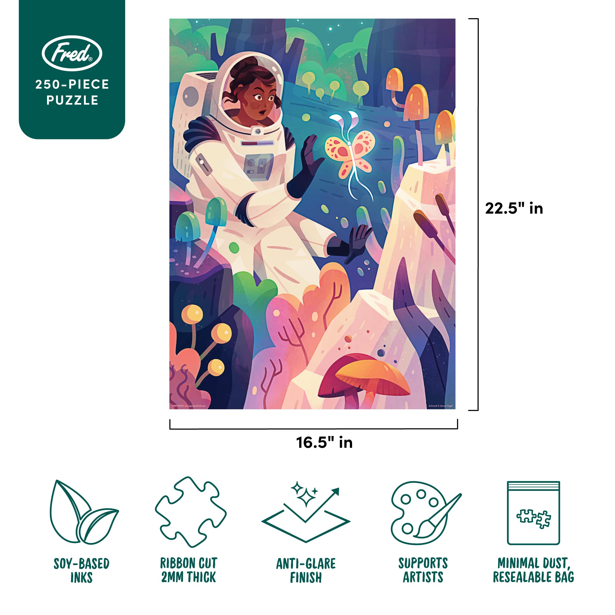 Foto 2 | Rompecabezas Original Fred Space Butterfly de Jarom Vogel 250 Piezas -  Venta Internacional