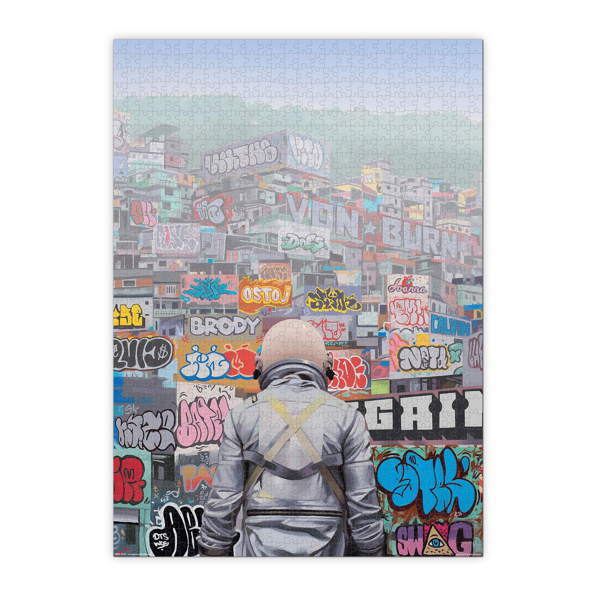 Rompecabezas Original Fred Graffiti City de Scott Listfield 1000 piezas