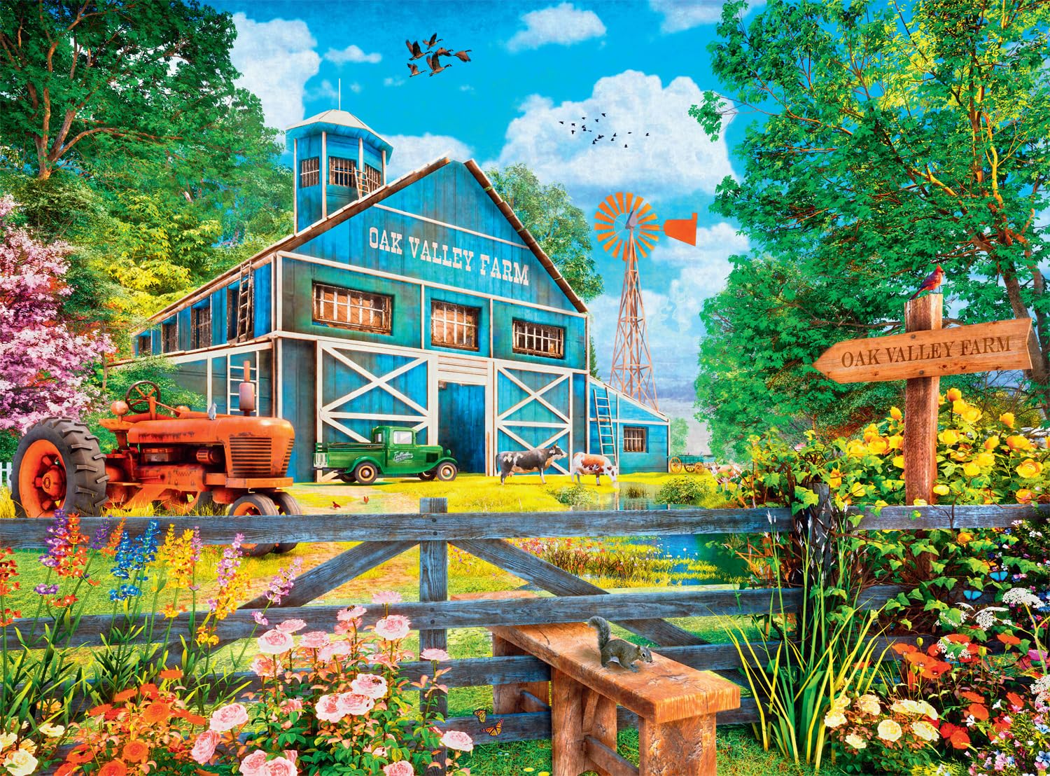 Foto 4 | Rompecabezas Buffalo Games Country Life Oak Valley Farm 1000 Piezas - Venta Internacional.