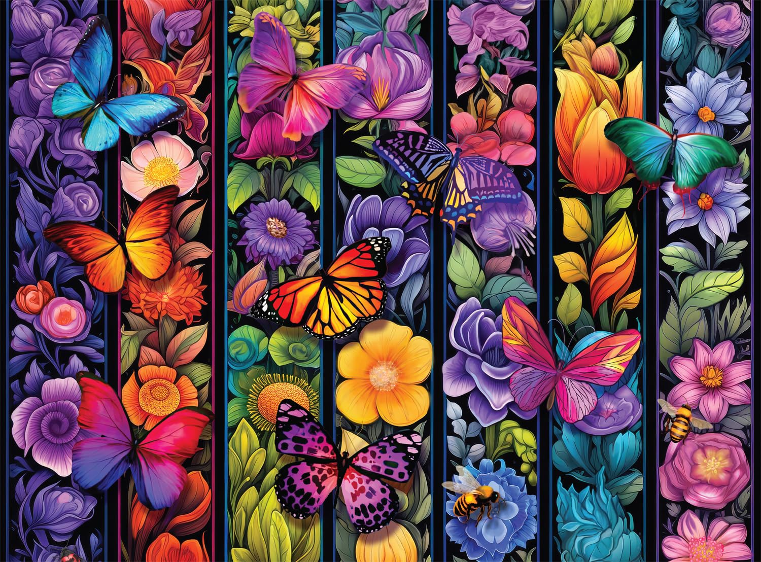 Foto 6 pulgar | Rompecabezas Buffalo Games Flowers And Flyers 1000 Piezas - Venta Internacional