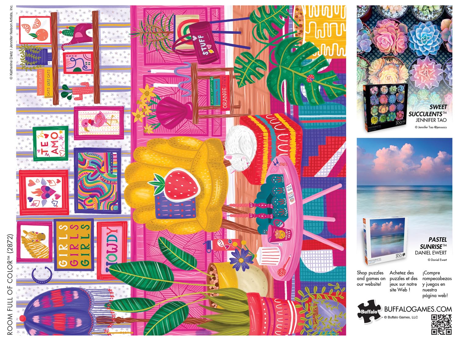 Foto 5 | Rompecabezas Buffalo Games Roomful Of Color 300 Piezas - Venta Internacional