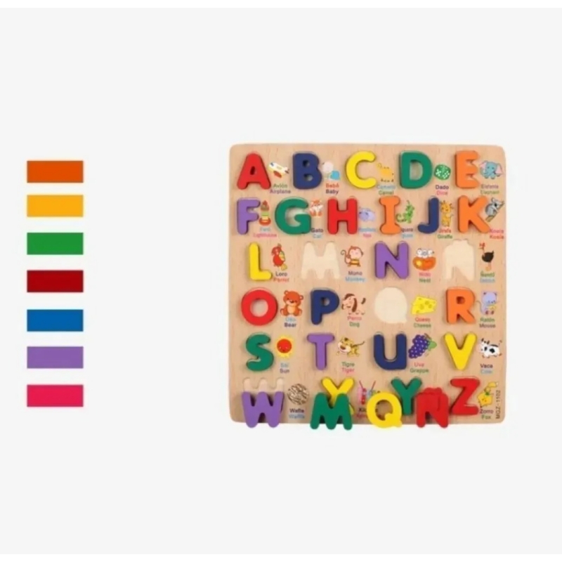 Foto 2 pulgar | Rompecabezas De Juguete Para Romper Madera, Abecedario Didáctico Para Niños - Venta Internacional.