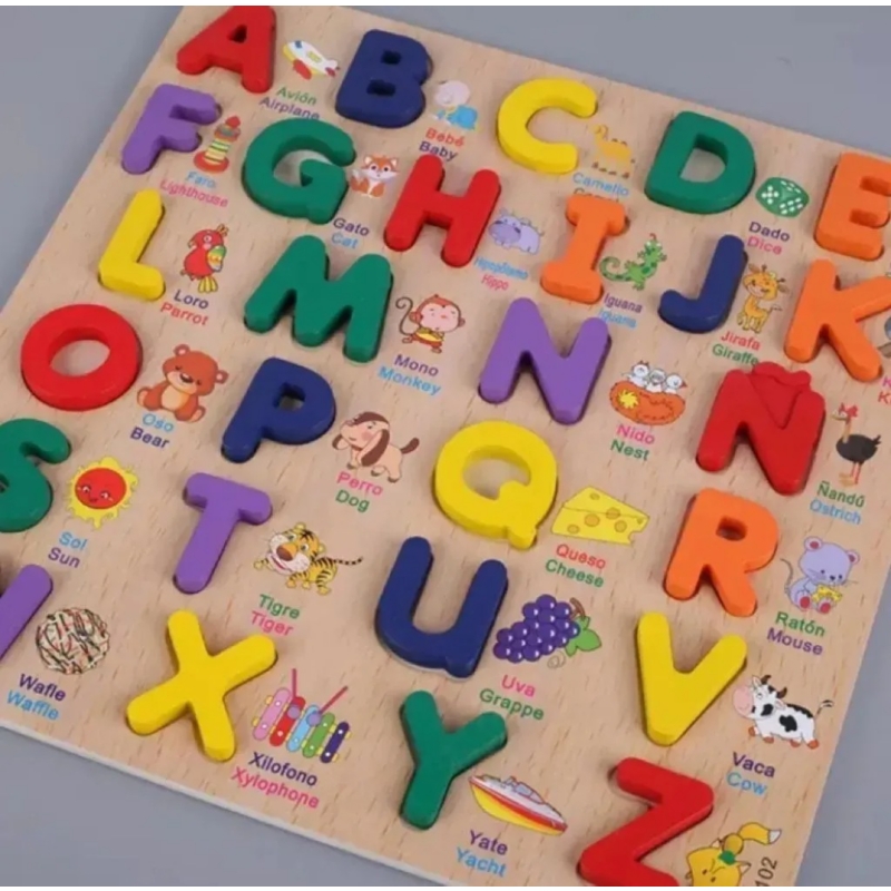 Foto 3 pulgar | Rompecabezas De Juguete Para Romper Madera, Abecedario Didáctico Para Niños - Venta Internacional.
