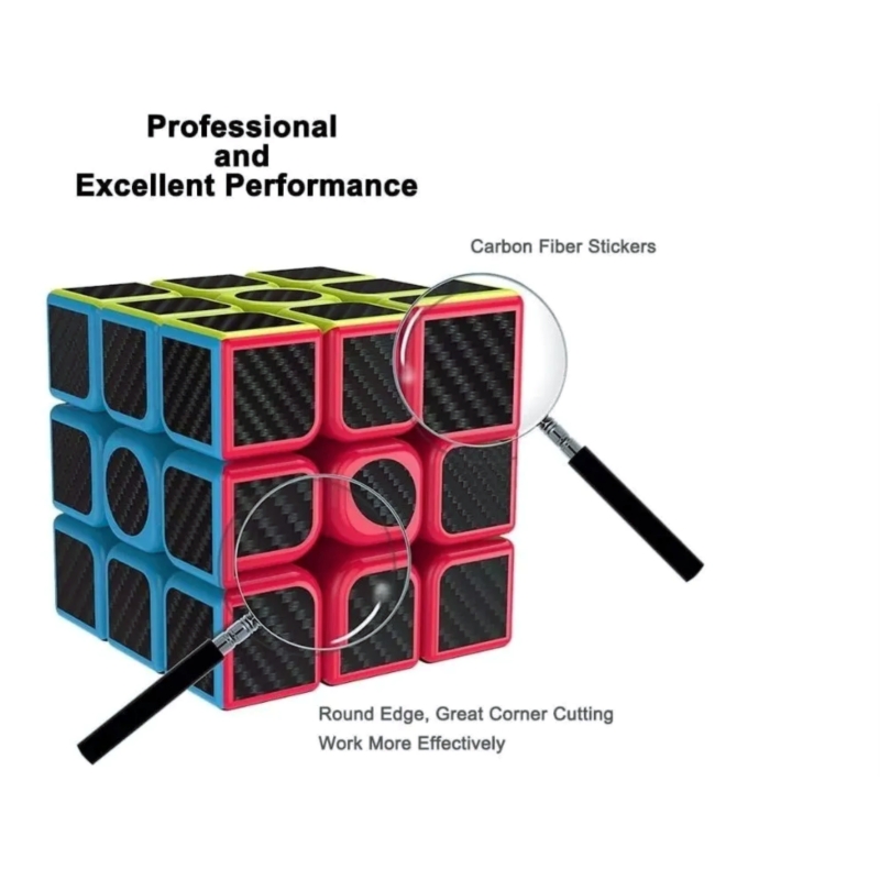 Foto 6 | Fibra De Carbono Rubik's Cube Speedcube Professional 3x3 - Venta Internacional.