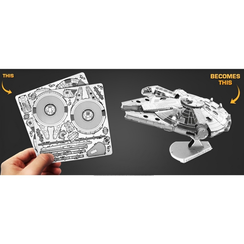 Foto 4 pulgar | Puzle 3d De Metal Star Wars Millennium Falcon, 50 Piezas - Venta Internacional.