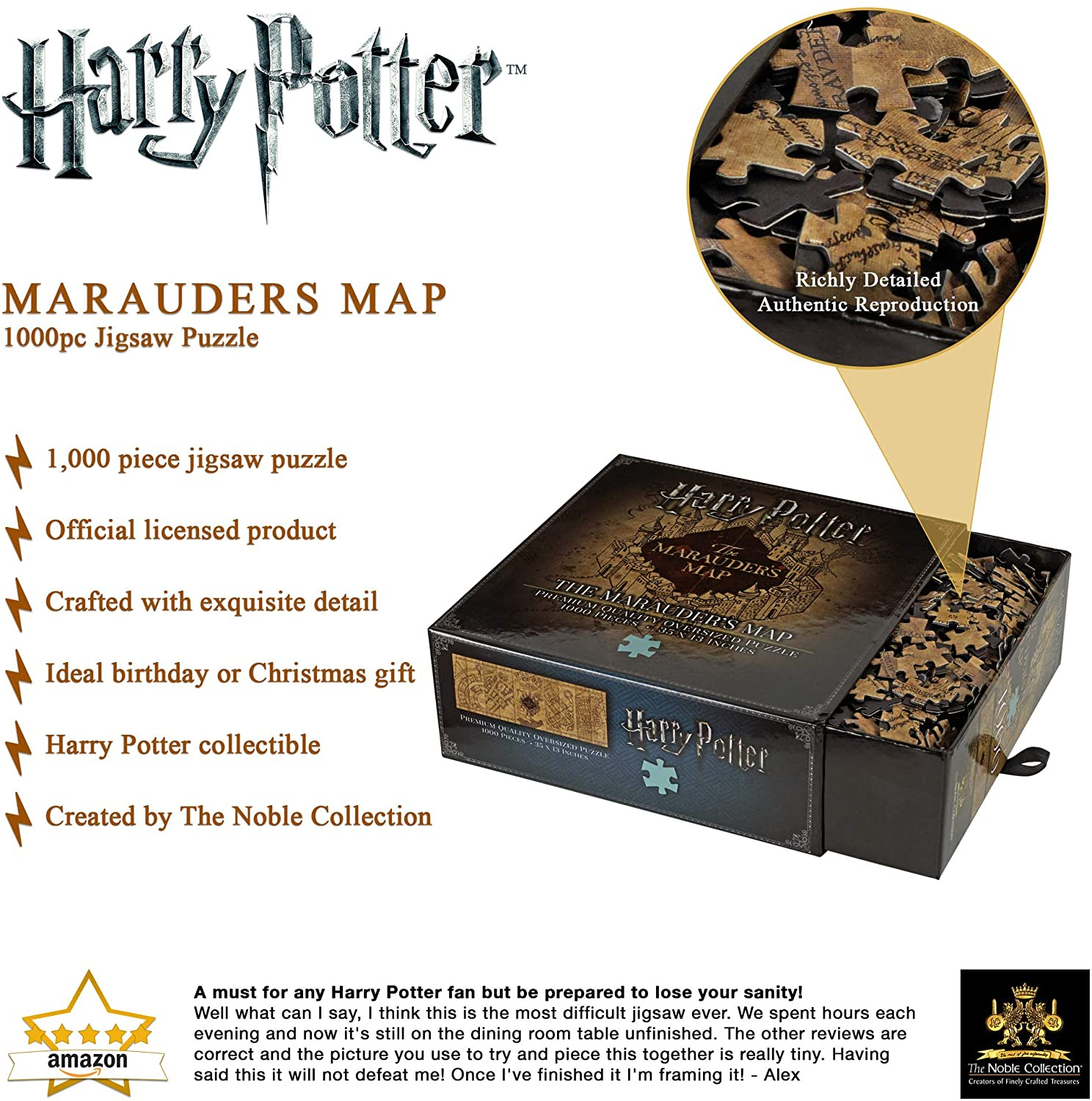 Foto 4 pulgar | Rompecabezas de Mapa del Merodeador Harry Potter 1000 Piezas - Venta Internacional