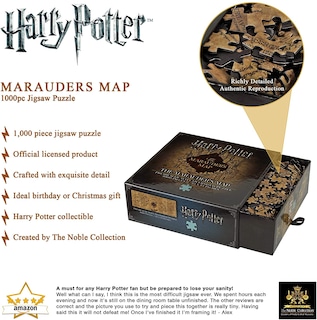 Foto 3 | Rompecabezas de Mapa del Merodeador Harry Potter 1000 Piezas - Venta Internacional