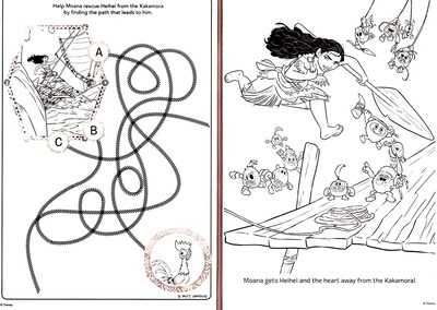 Foto 7 | Libro para Colorear y Actividades Disney Moana - Venta Internacional