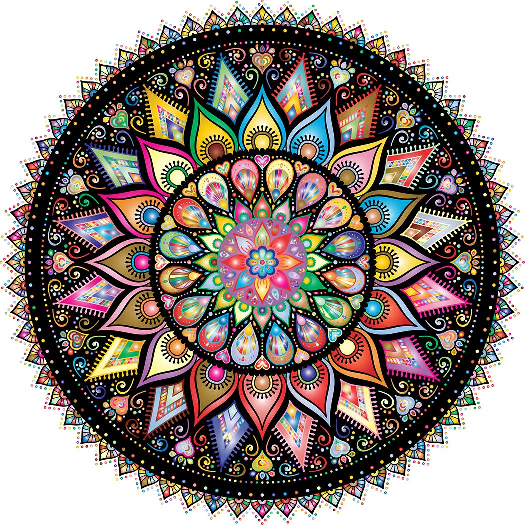 Foto 2 pulgar | Rompecabezas Bgraamiens Con Mandala Geométrica Y Colorida De 1000 Piezas - Venta Internacional.
