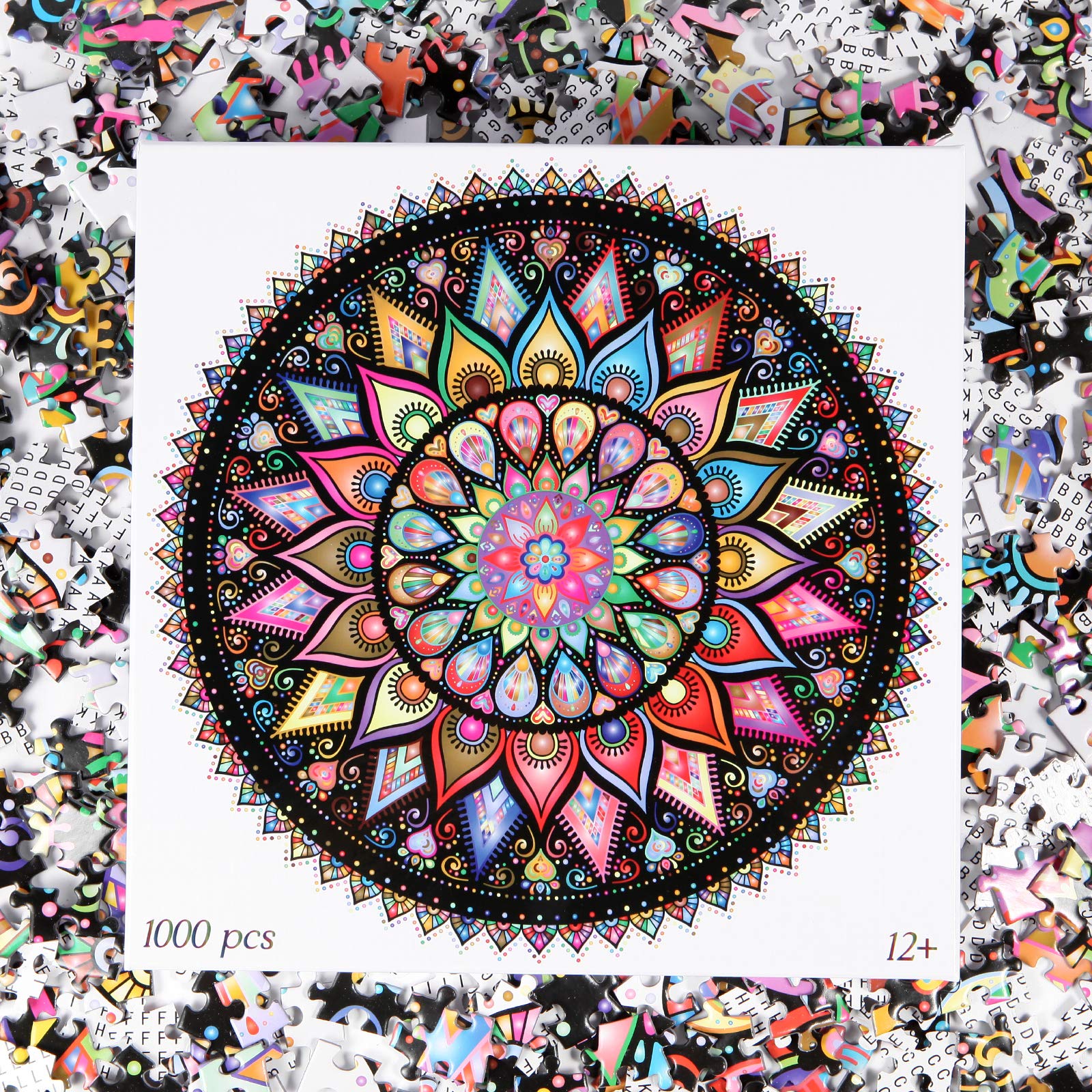 Foto 7 pulgar | Rompecabezas Bgraamiens Con Mandala Geométrica Y Colorida De 1000 Piezas - Venta Internacional.