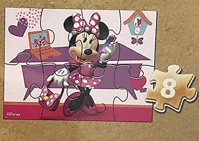 Foto 4 | Rompecabezas Disney Minnie Mouse 5 De Madera Con Caja De Almacenamiento - Venta Internacional.