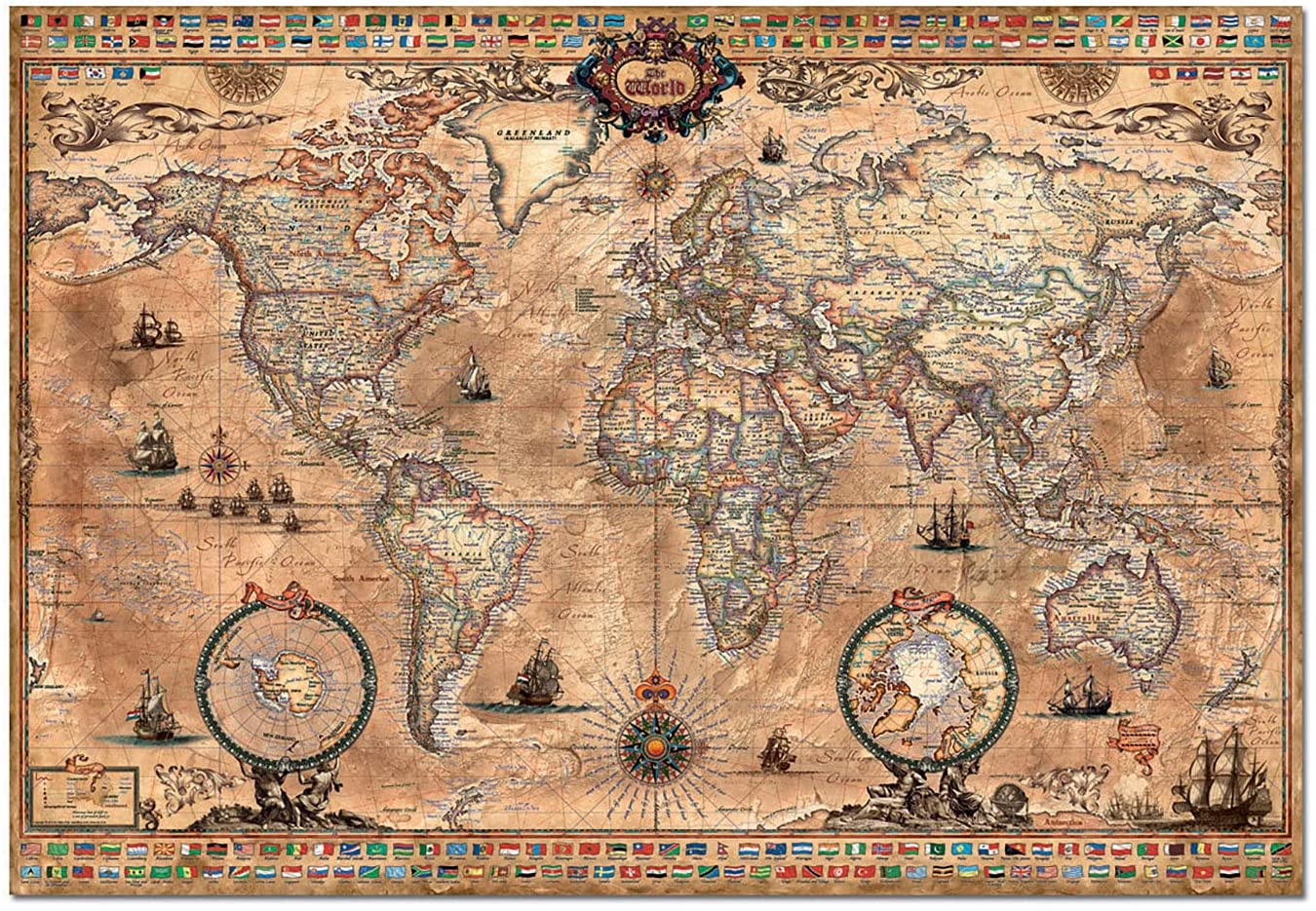 Foto 7 | Rompecabezas Educa de Mapa Antiguo 1000 Piezas - Venta Internacional