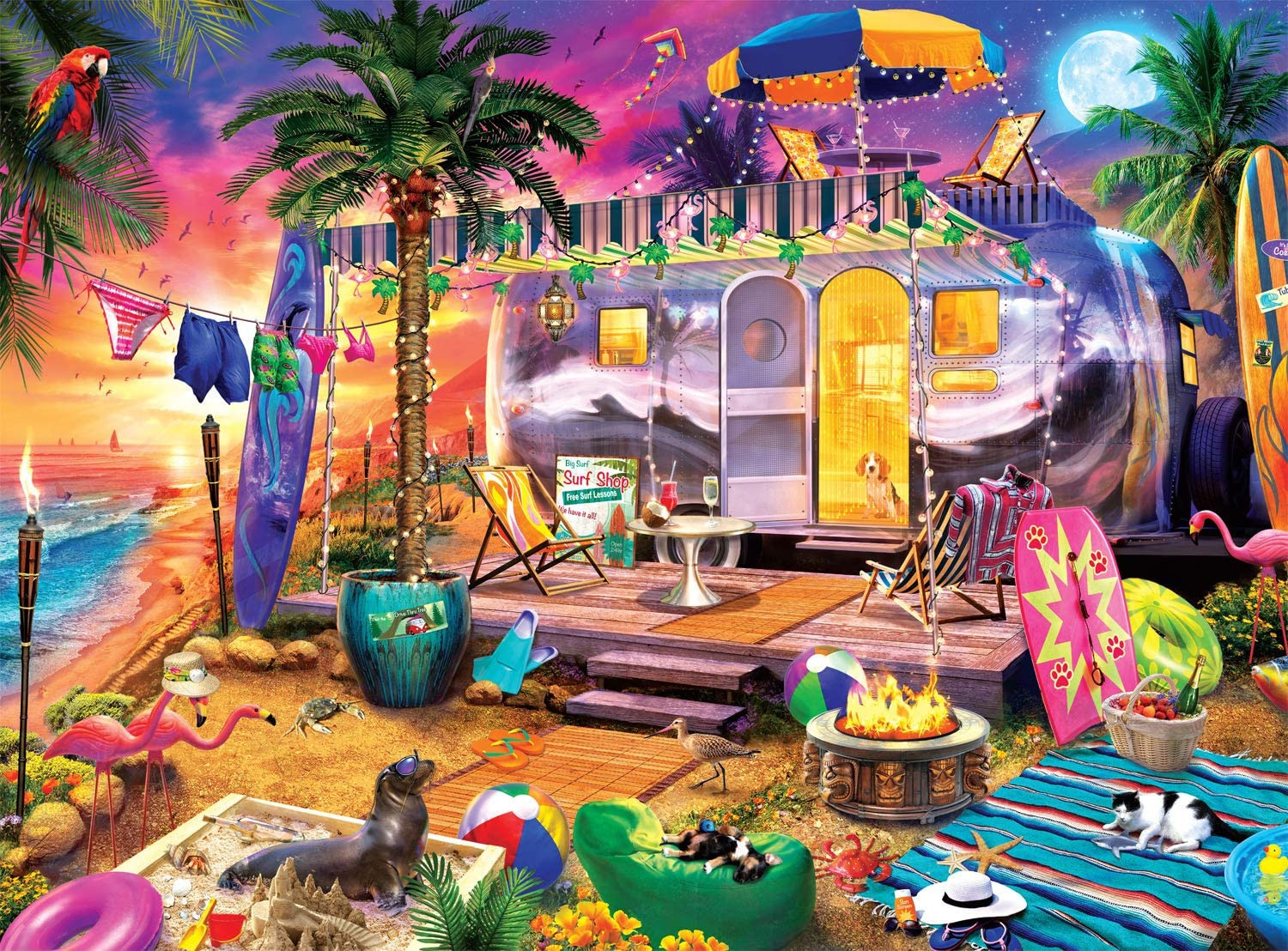 Foto 2 | Rompecabezas Buffalo Games Beach Holiday 1000 Piezas - Venta Internacional
