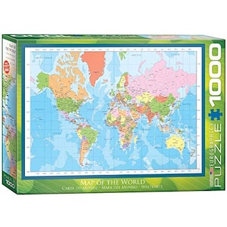Foto 1 | Rompecabezas Eurographics Mapa del Mundo 1000 Piezas - Venta Internacional