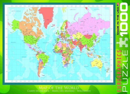 Foto 4 pulgar | Rompecabezas Eurographics Mapa del Mundo 1000 Piezas - Venta Internacional