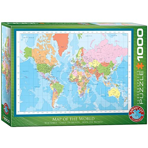 Foto 6 pulgar | Rompecabezas Eurographics Mapa del Mundo 1000 Piezas - Venta Internacional