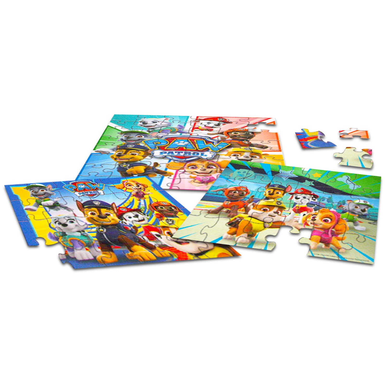 Foto 2 | Rompecabezas Paw Patrol Movie Premier, Paquete de 3 con Pegatinas - Venta Internacional