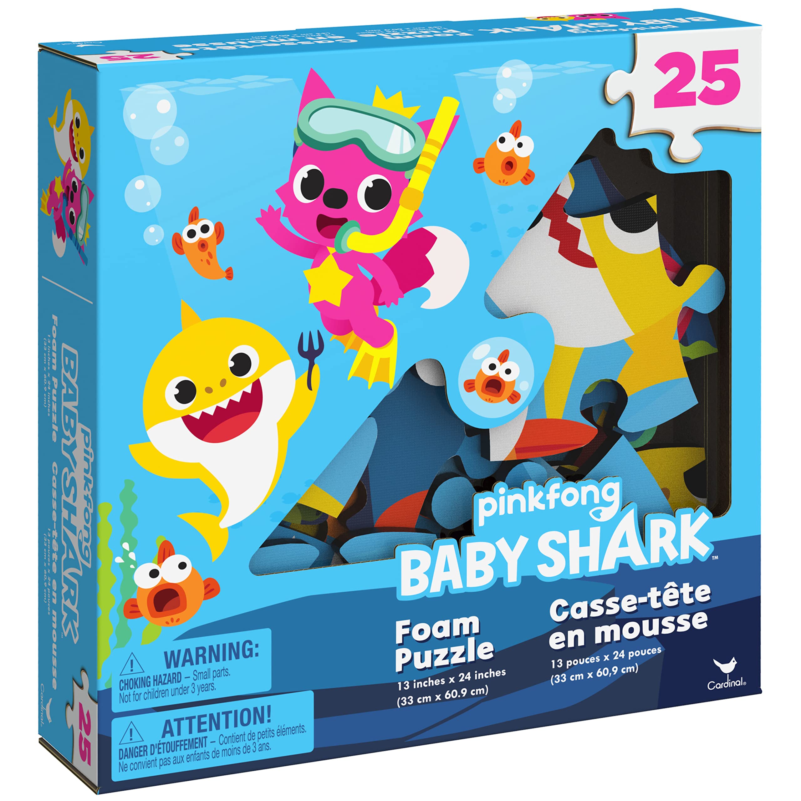 Foto 2 pulgar | Puzle de Espuma Spin Master Pinkfong Baby Shark 25 Piezas - Venta Internacional