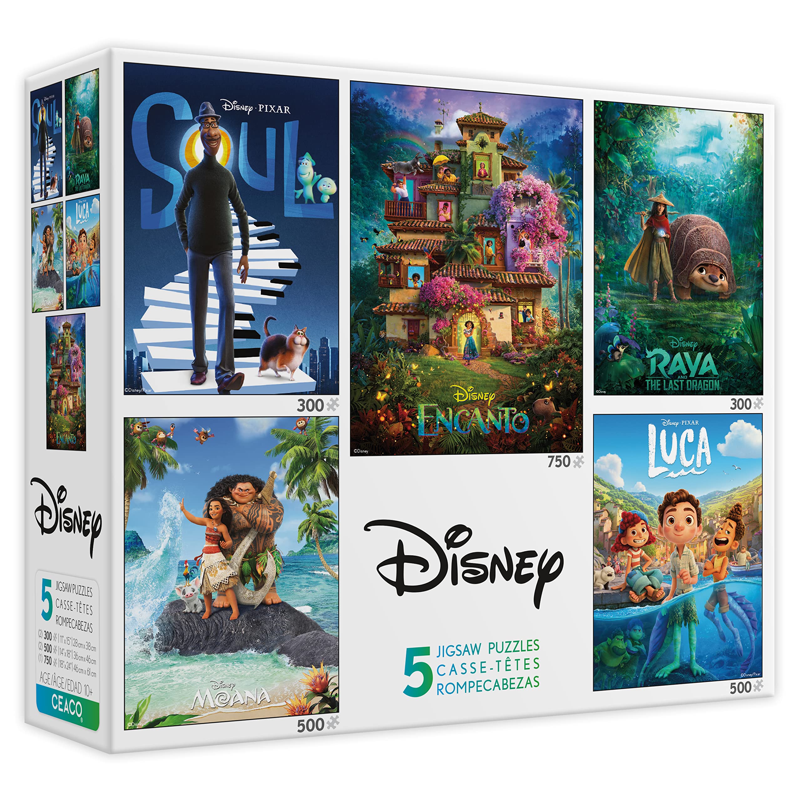 Foto 3 pulgar | Rompecabezas 5 en 1 Ceaco de Películas de Disney 300 A 750 Piezas - Venta Internacional