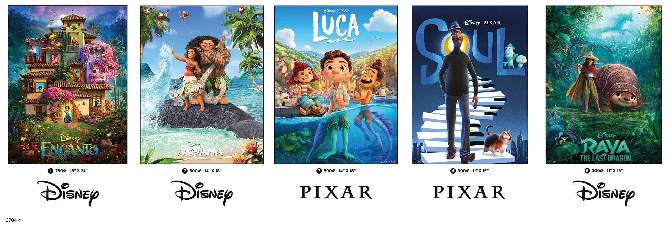 Foto 4 pulgar | Rompecabezas 5 en 1 Ceaco de Películas de Disney 300 A 750 Piezas - Venta Internacional