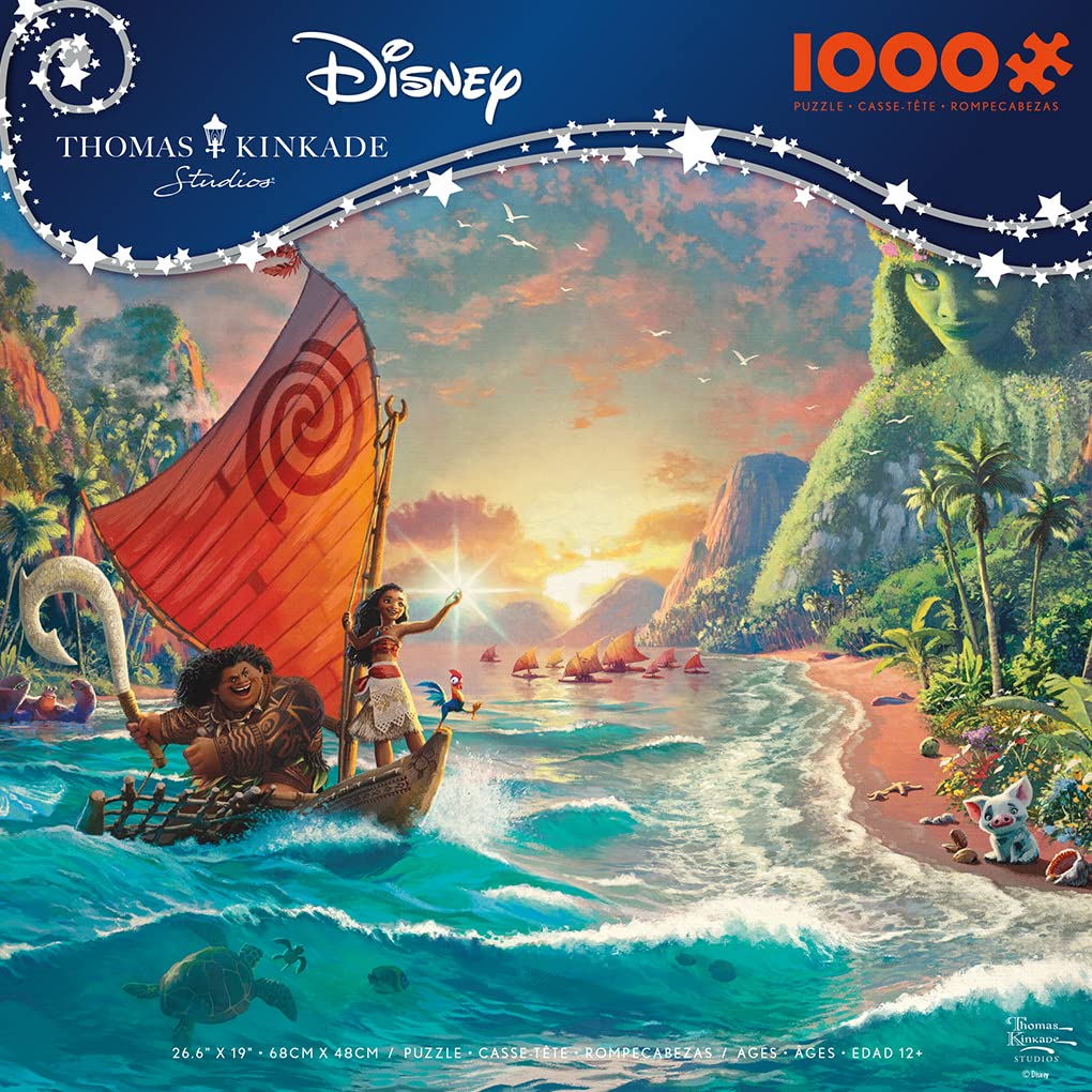 Foto 3 pulgar | Rompecabezas Ceaco Thomas Kinkade Disney Dreams Moana 1000 Piezas - Venta Internacional