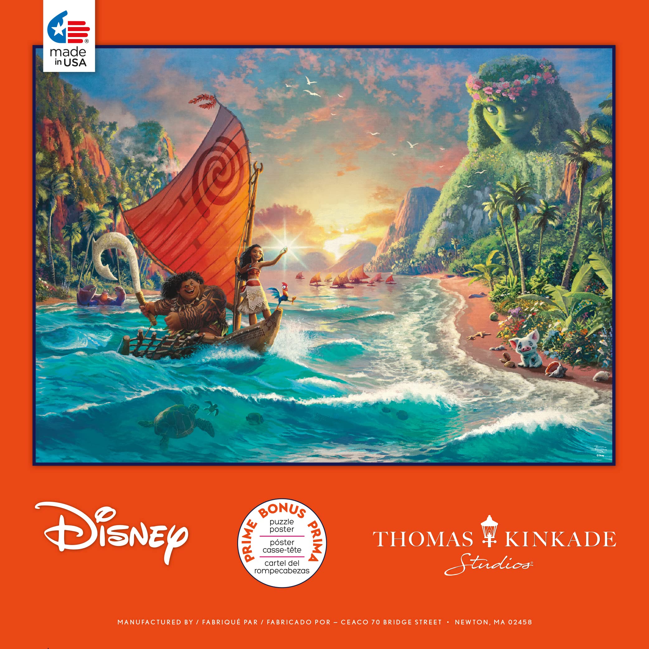 Foto 7 pulgar | Rompecabezas Ceaco Thomas Kinkade Disney Dreams Moana 1000 Piezas - Venta Internacional