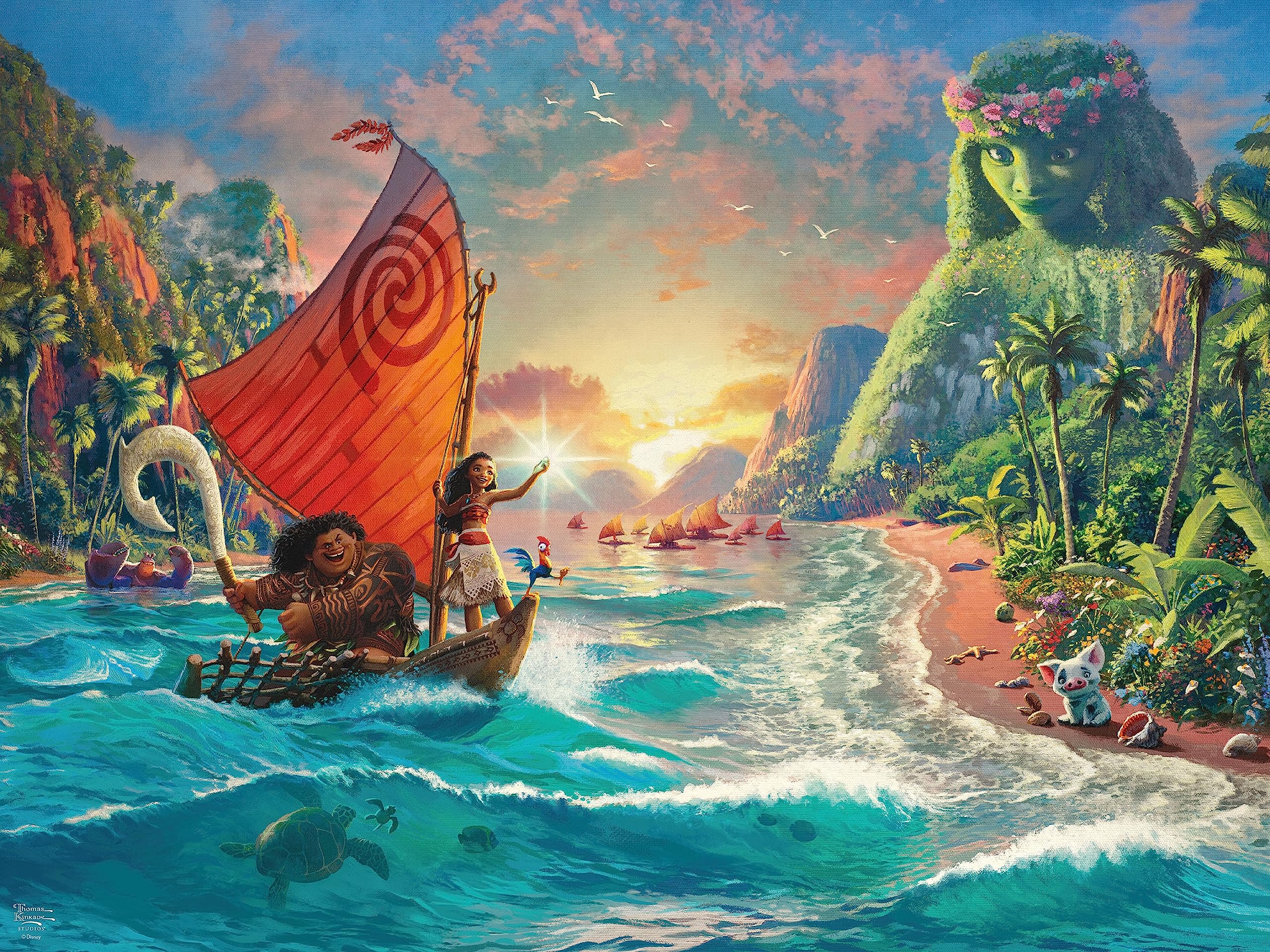 Rompecabezas Ceaco Thomas Kinkade Moana 500 Piezas - Venta Internacional