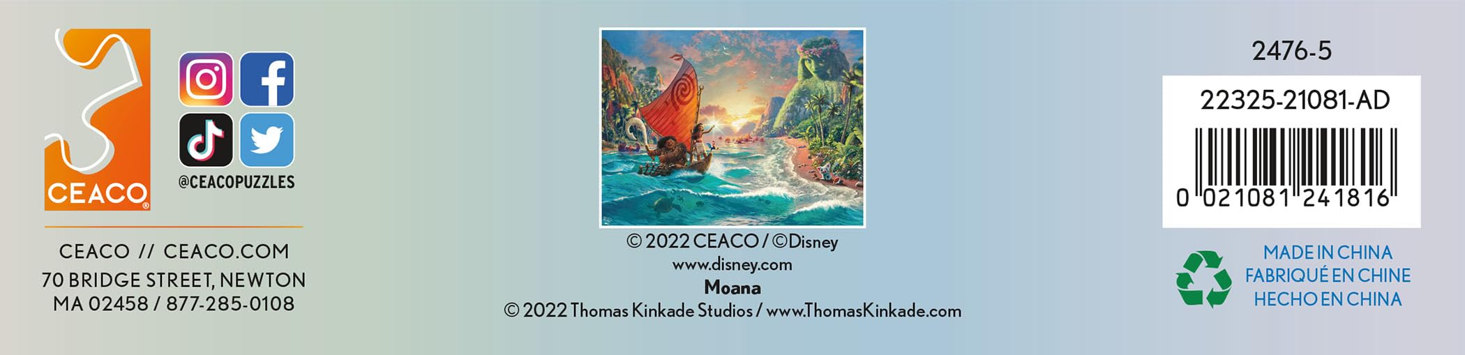 Foto 8 pulgar | Rompecabezas Ceaco Thomas Kinkade Moana 500 Piezas - Venta Internacional