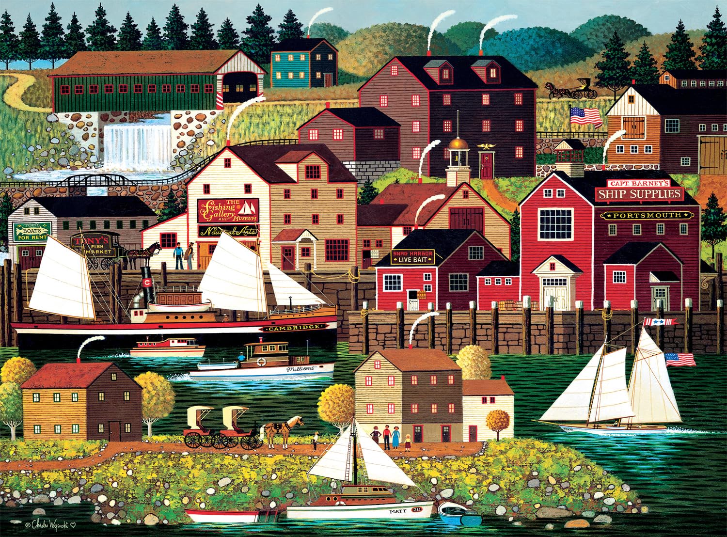 Rompecabezas Buffalo Games Charles Wysocki The Cambridge 1000p - Venta Internacional
